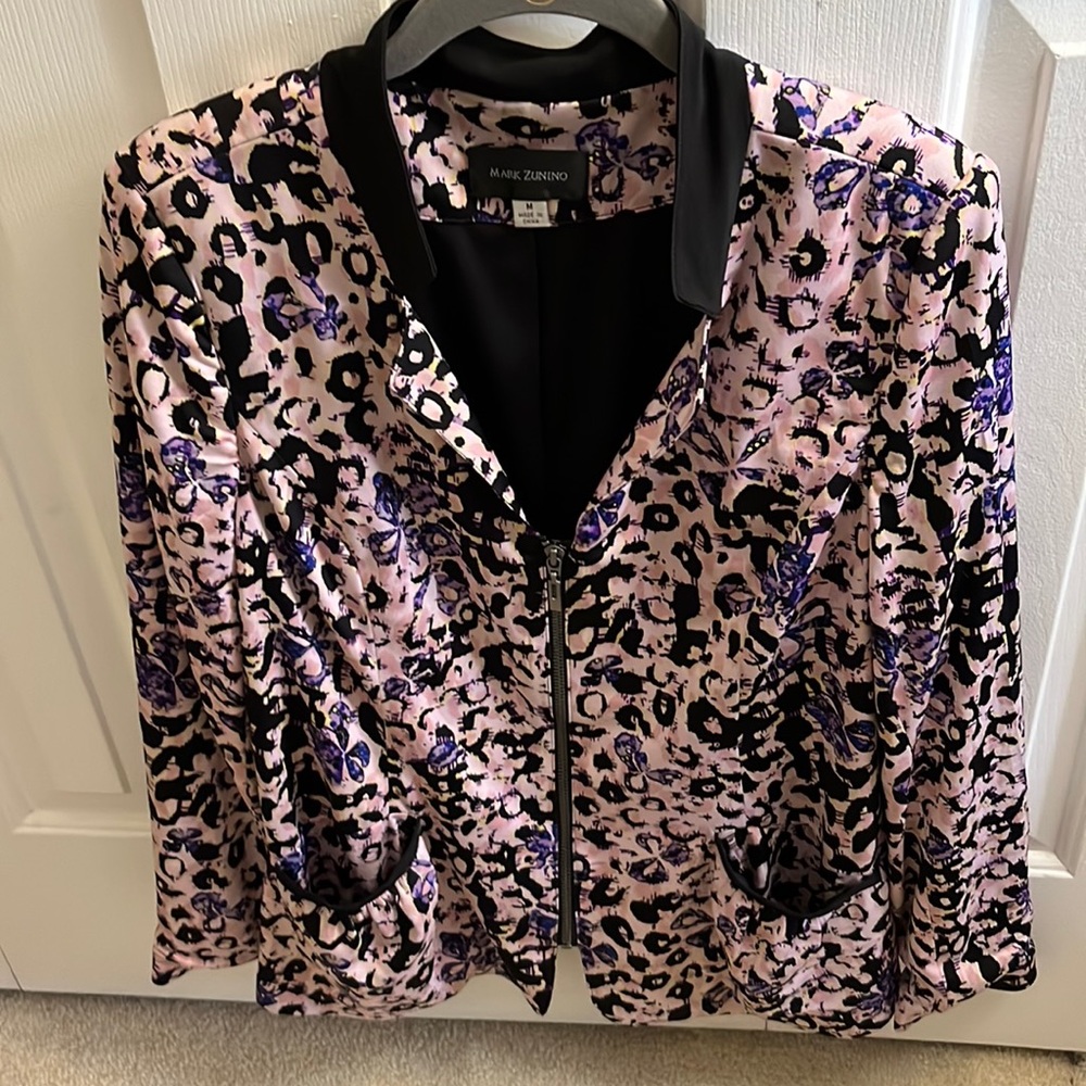 Blazer Jacket with zipper two functioning pockets and excellent condition